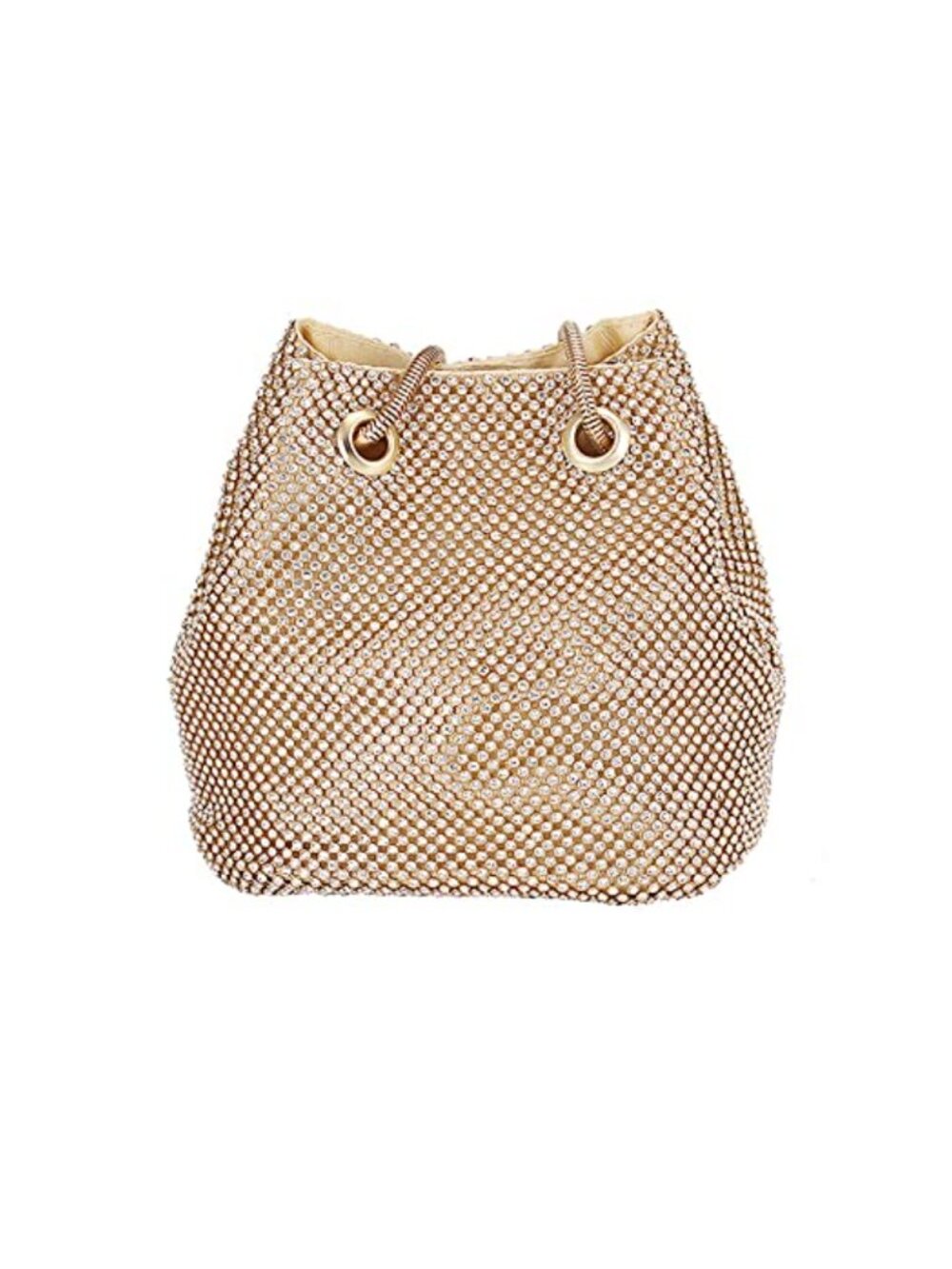 Rhinestone Bucket Bag Evening Clutch Sparkly Wedding Shoulder Purse